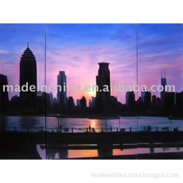 Group oil painting-Cityscape